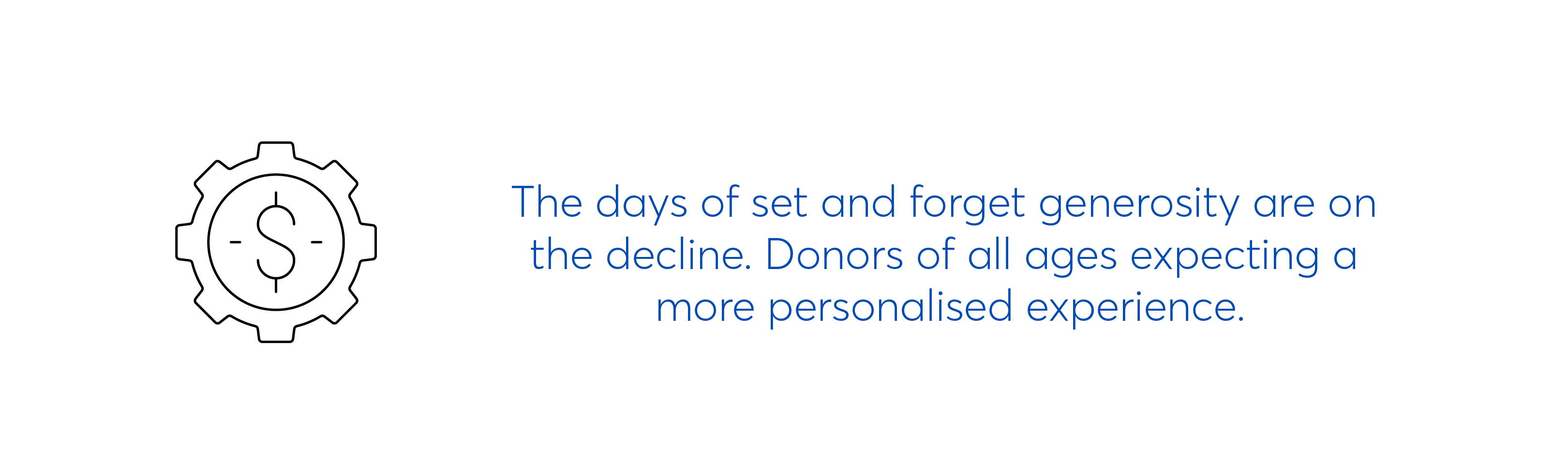 Donors are expecting a more personalised giving experience