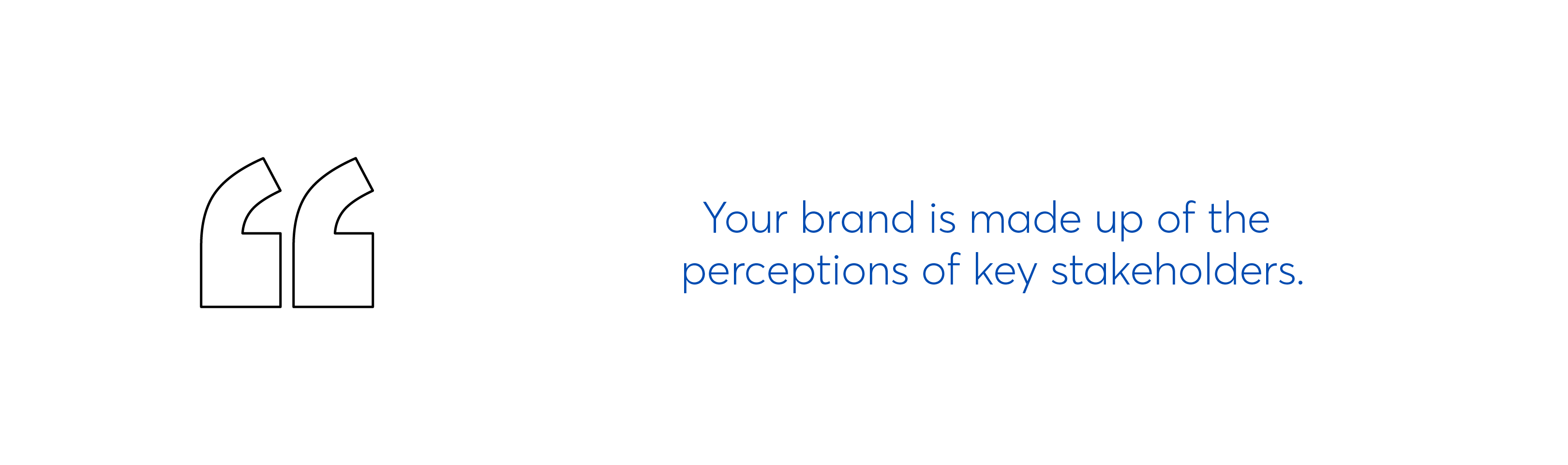Your brand is made up by perceptions