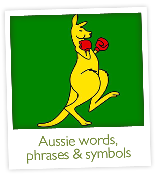 Aussie words, phrases and Symbols - Boxing Kangaroo image